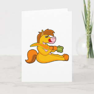 Tarjeta Caballo con zanahoria