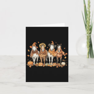 Tarjeta Caballo de Acción de Gracias Caída Autumn Sale del