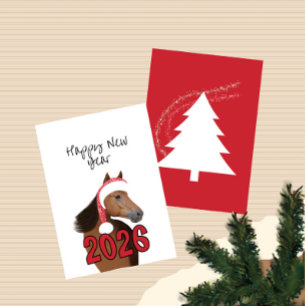 Tarjeta Caballo de Año Nuevo