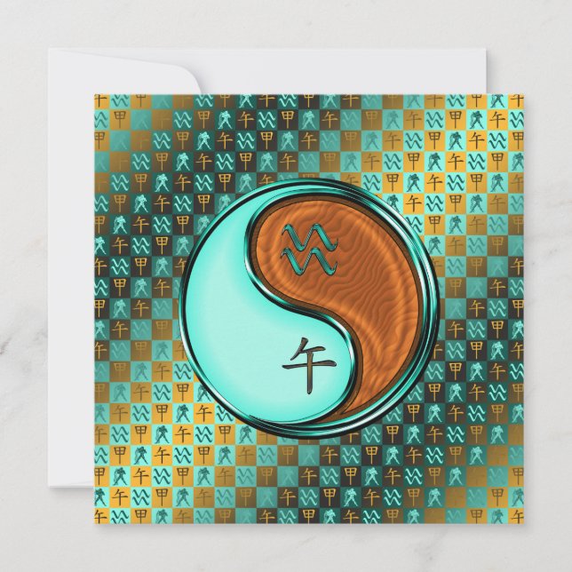 Tarjeta Caballo de Aquarius y Madera (Anverso)