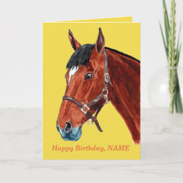 Tarjeta Caballo de Bahía con Estrella