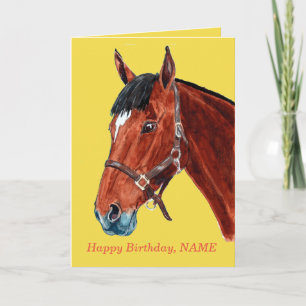 Tarjeta Caballo de Bahía con Estrella