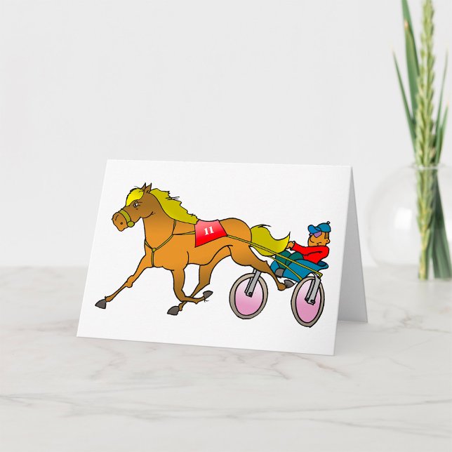 Tarjeta Caballo de carreras con conductor (Subido por el creador)