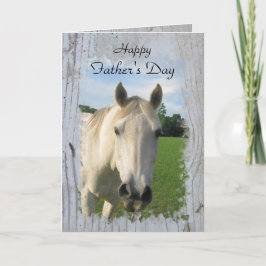 Tarjeta Caballo de cuarzo gris en tablero encalado