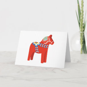 Tarjeta Caballo de dala sueco