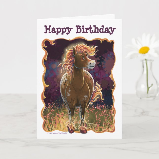 Tarjeta Caballo de Fuego Tiempo de Fiesta (Planta pequeña)