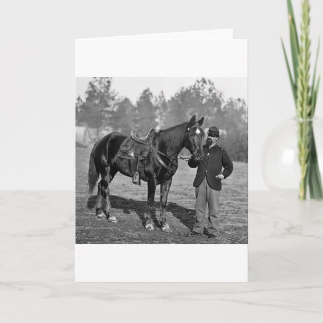 Tarjeta Caballo de guerra civil, 1864 (Anverso)