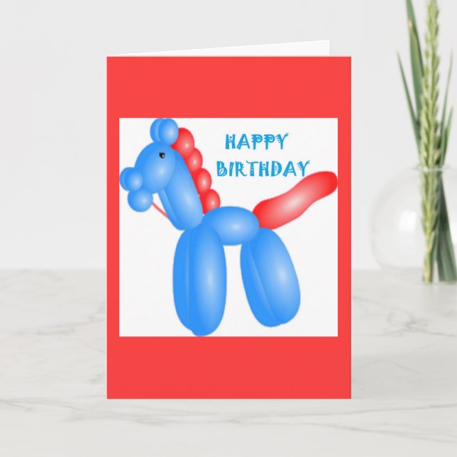 TARJETA CABALLO DE "H"FELIZ CUMPLEAÑOS" (Anverso)