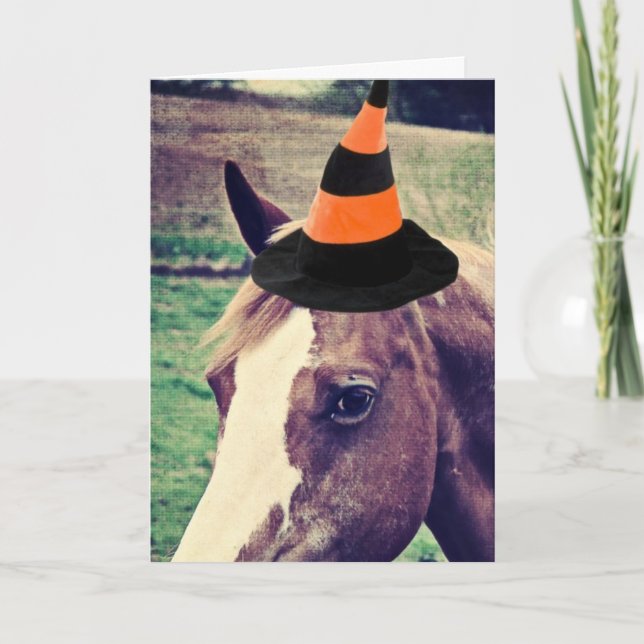 Tarjeta Caballo de Halloween (Anverso)