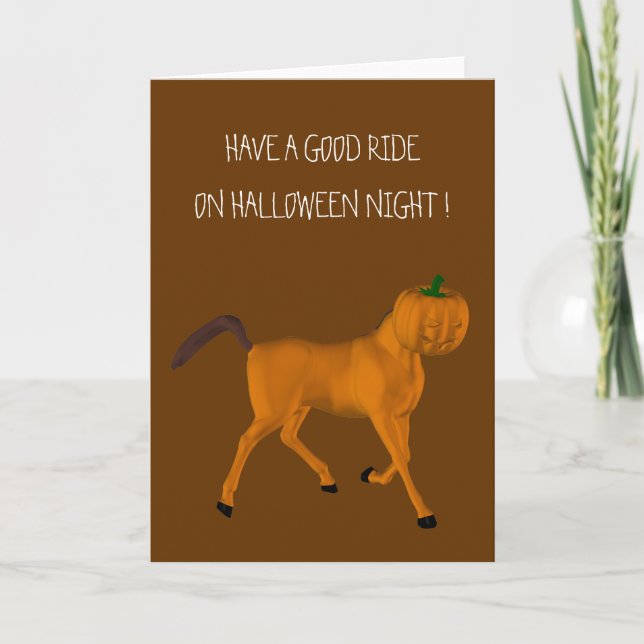 Tarjeta Caballo de Halloween (Anverso)