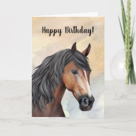 Tarjeta Caballo de la Bahía con un cumpleaños feliz