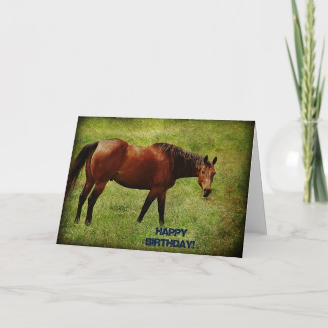 Tarjeta Caballo de la Bahía, cumpleaños (Anverso)