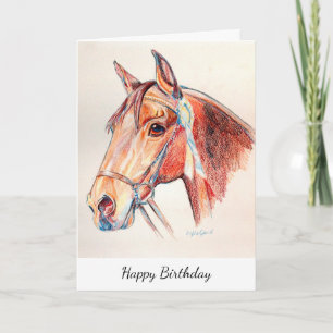 Tarjeta Caballo de Lovely Bay con rosetón