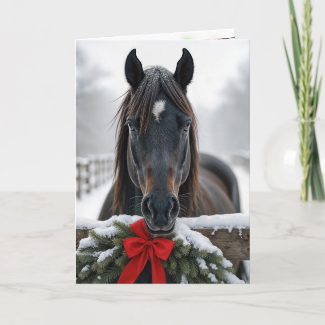 Tarjeta Caballo de navidades (Anverso)