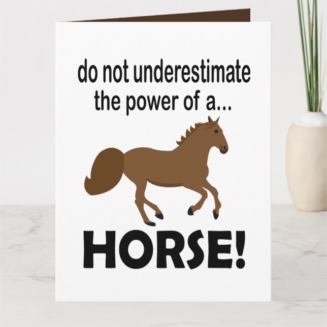 Tarjeta Caballo divertido de animal de caballo (Anverso)