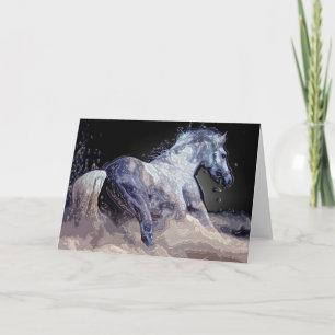 Tarjeta Caballo en la acción