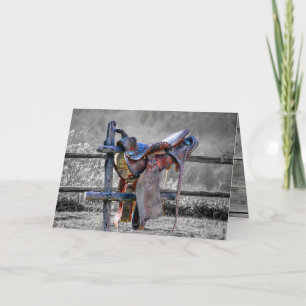 Tarjeta Caballo En La Valla De Corral En Occidente