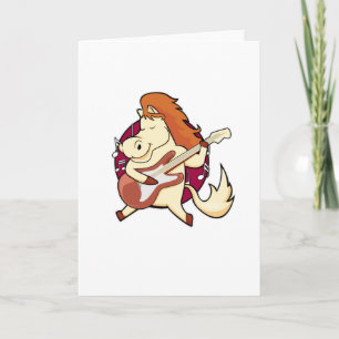 Tarjeta Caballo en Música con Guitarra