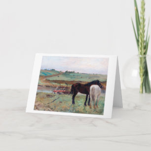 Tarjeta Caballo en una pradera, Edgar Degas