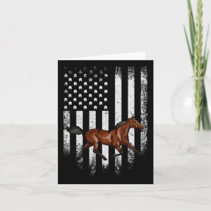 Tarjeta Caballo estandarizado de la bandera estadounidense