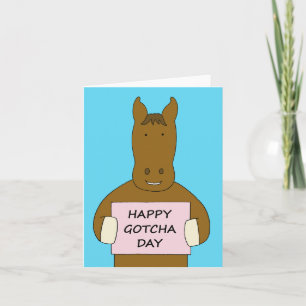 Tarjeta Caballo feliz del Día de Gotcha