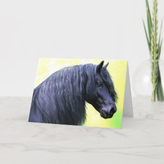 Tarjeta caballo frisio