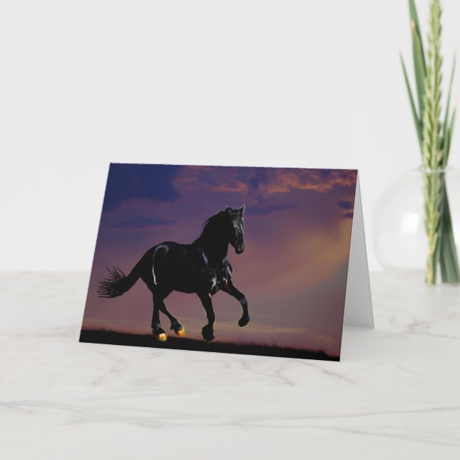 Tarjeta Caballo galopante libre (Anverso)