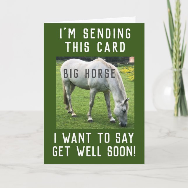 Tarjeta Caballo grande se pone bien pronto (Anverso)
