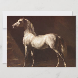 Tarjeta Caballo gris de manzana (por Théodore Géricault)