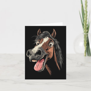 Tarjeta Caballo Guay Con Caballos De Lengua En Caballo En