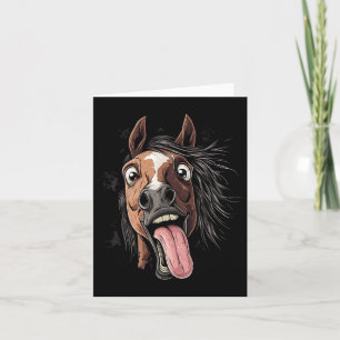 Tarjeta Caballo Guay Con Caballos De Lengua En Caballo En