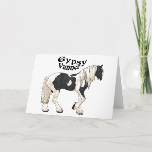 Tarjeta Caballo Gypsy Vanner