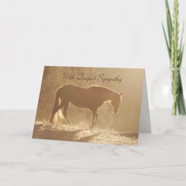 Tarjeta Caballo hermoso en la pérdida ligera de la (Anverso)