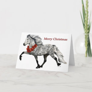 Tarjeta Caballo islandés de Navidad