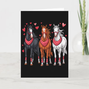 Tarjeta Caballo Lindo San Valentín Negro Pequeño Algodón U