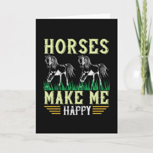 Tarjeta Caballo - Los caballos me hacen feliz