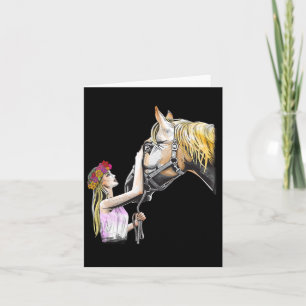 Tarjeta Caballo Lover Cowgirl Rodeo Caballo Montar Ecuestr