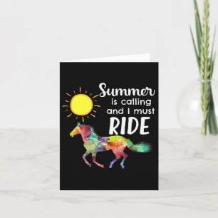 Tarjeta Caballo Lover Hípica Ecuestre Caballo en Verano Va