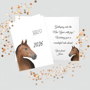 Tarjeta Caballo marrón