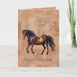 Tarjeta Caballo marrón occidental rústico