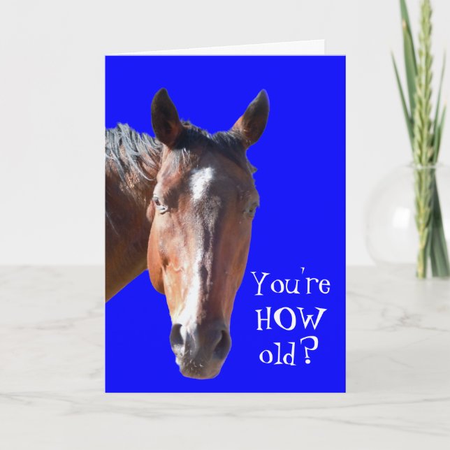 Tarjeta Caballo más viejo lindo del cumpleaños que (Anverso)
