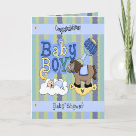 Tarjeta Caballo mecedora de los muchachos