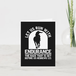 Tarjeta Caballo montando caballo cristiano - Endurance Rid