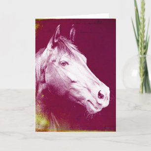 Tarjeta Caballo morado, cumpleaños