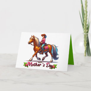 Tarjeta Caballo Occidental Feliz Día de la Madre 5 Persona