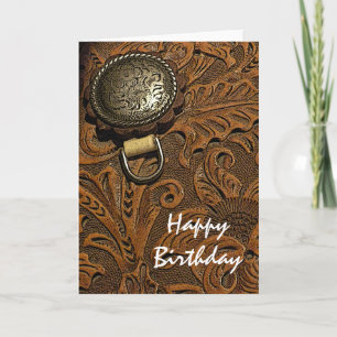 Tarjeta Caballo Occidental Saddle Feliz cumpleaños