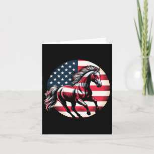 Tarjeta Caballo Patriótico Bandera Americana Caballo de Ca