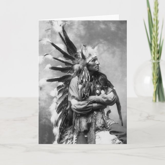 Tarjeta Caballo pequeño, Oglala Sioux, años 1890 (Anverso)