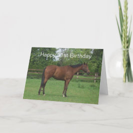 Tarjeta Caballo personalizado 21 cumpleaños