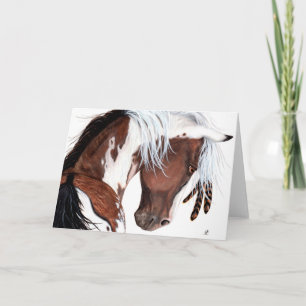 Tarjeta Caballo Pinto Majestuoso Pintado por BiHrLe